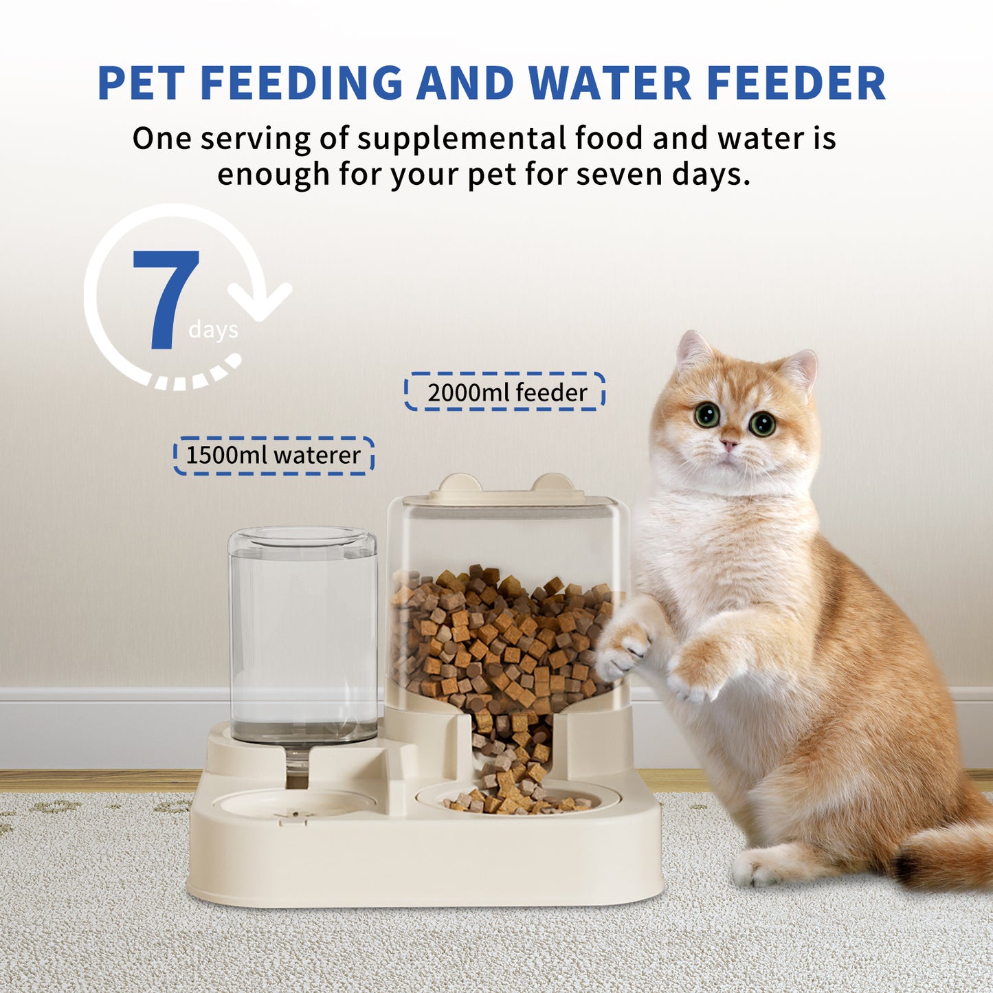 Automatic Pet Food and Water Dispenser