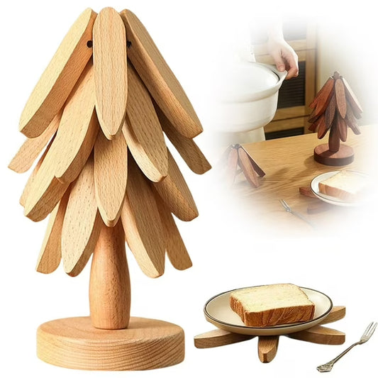 Wooden Tree Trivet Set