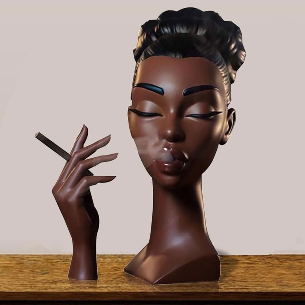 Black Lady Smoke Resin Incense Burner Desktop Decoration