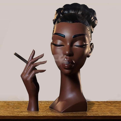 Black Lady Smoke Resin Incense Burner Desktop Decoration